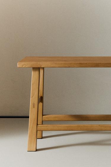BANC EN BOIS D'ORME - Beige clair de Zara - Image 7