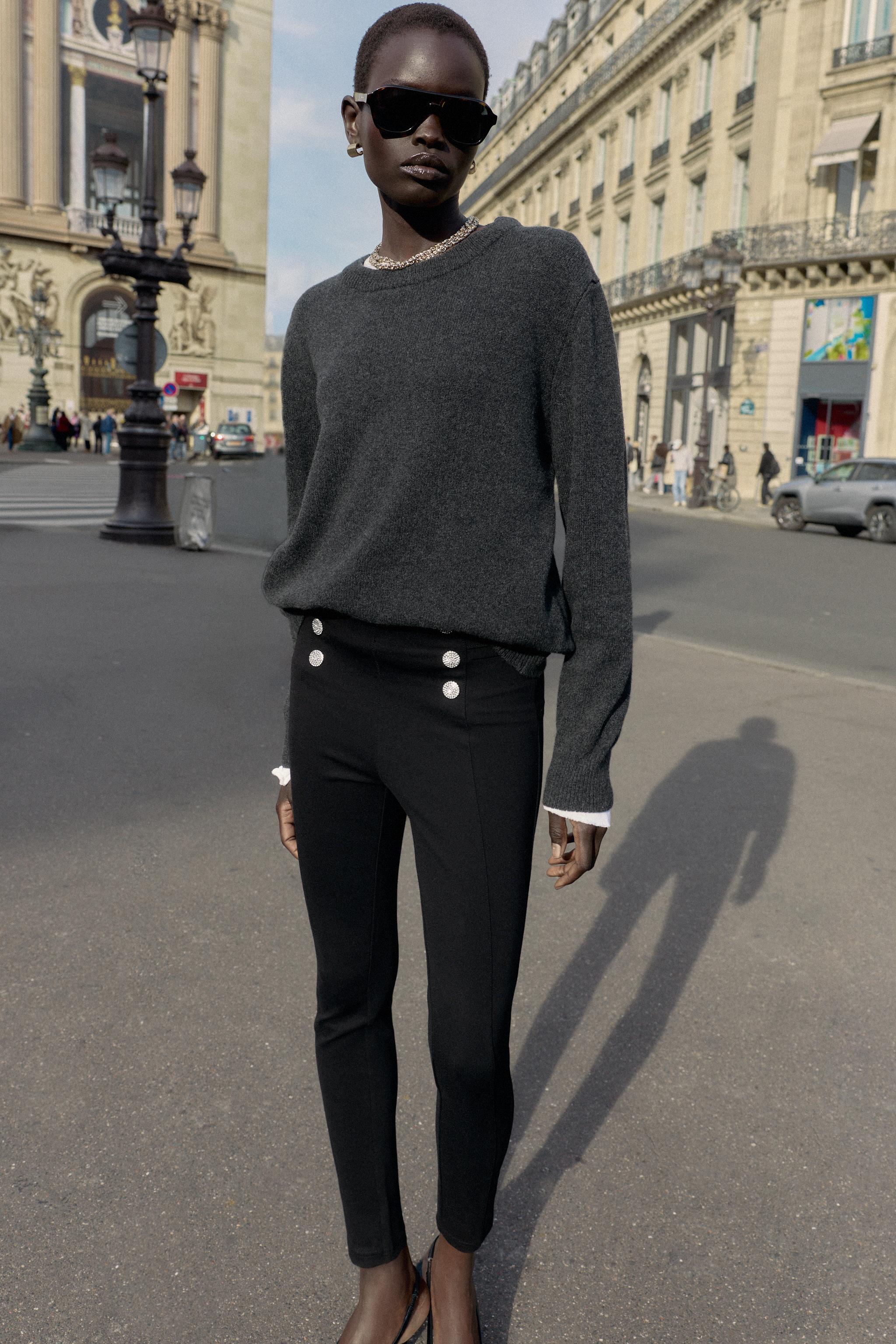 JEWEL BUTTON LEGGINGS