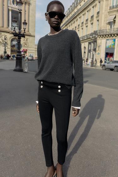 LEGGING À BOUTONS BIJOUX - Noir de Zara - Image 4