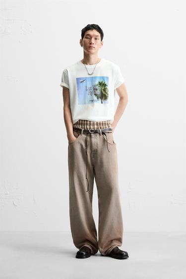 PHOTOGRAPHIC PRINT T-SHIRT - Oyster-white by Zara - Image 0