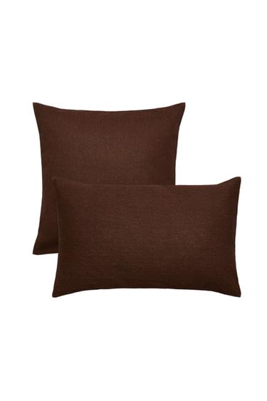 UNIFARBENER KISSENBEZUG - Braun von Zara