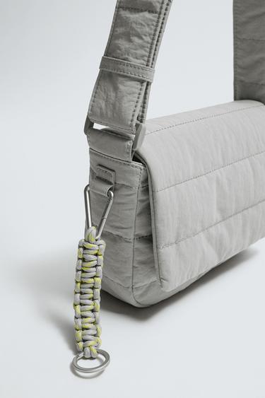 QUILTED NYLON CROSSBODY BAG - Grey by Zara - Image 2