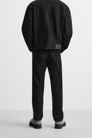 CARROT FIT CORDUROY TROUSERS - Black by Zara - Image 2
