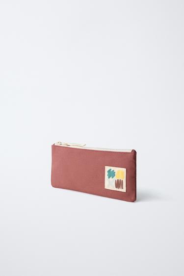 BASIC PENCIL CASE - Maroon by Zara - Image 1