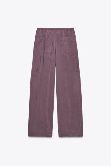 FLOWING CARGO TROUSERS - Lilac by Zara - Image 5