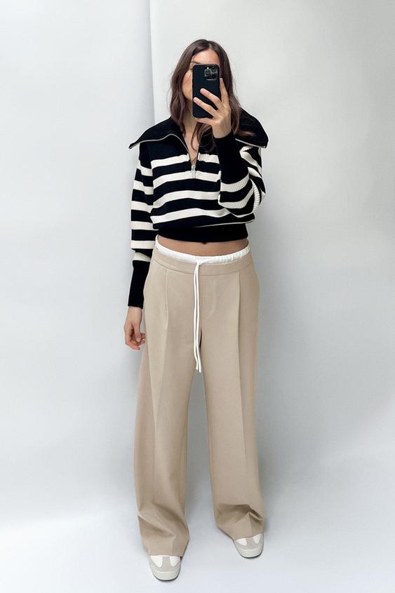 ZARA NEW WOMAN Limited Edition Printed Trousers Wide-Leg Pant Xs-L 2561/782  $106.99 - PicClick