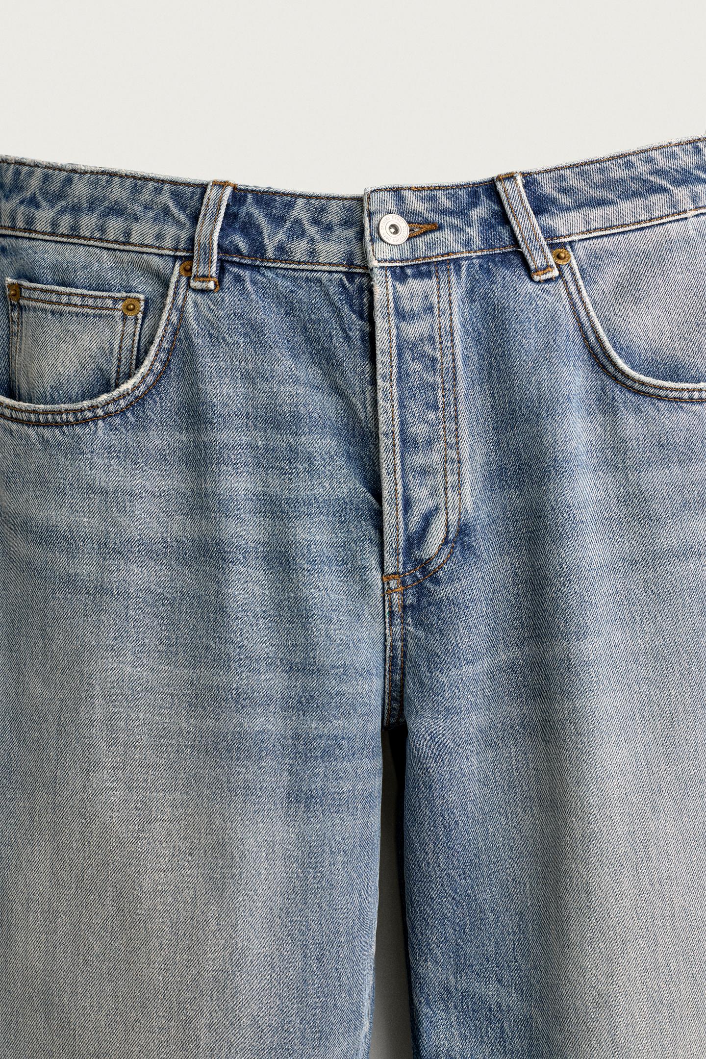 Мужские джинсы Zara Baggy Fit, цвет: Синий — фото 8