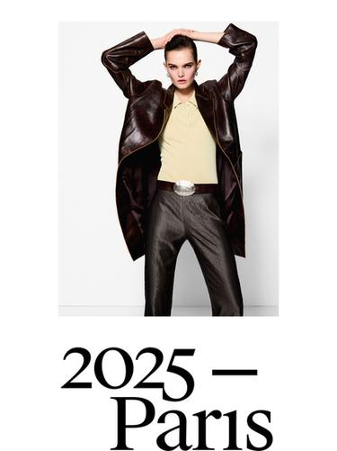 Zara Distressed nappa leather coat - Brown