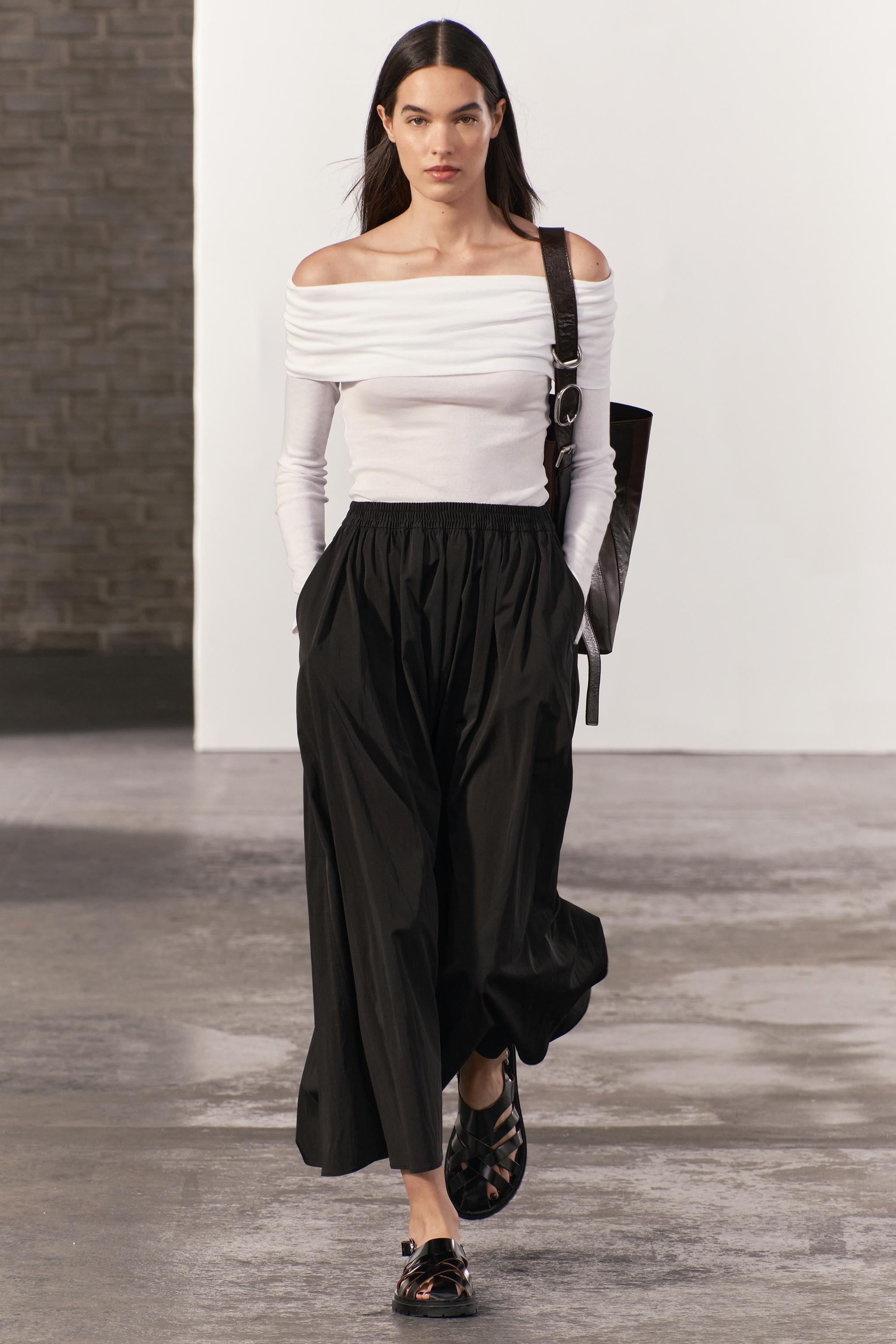 FULL MIDI SKIRT ZW COLLECTION - Black | ZARA United States