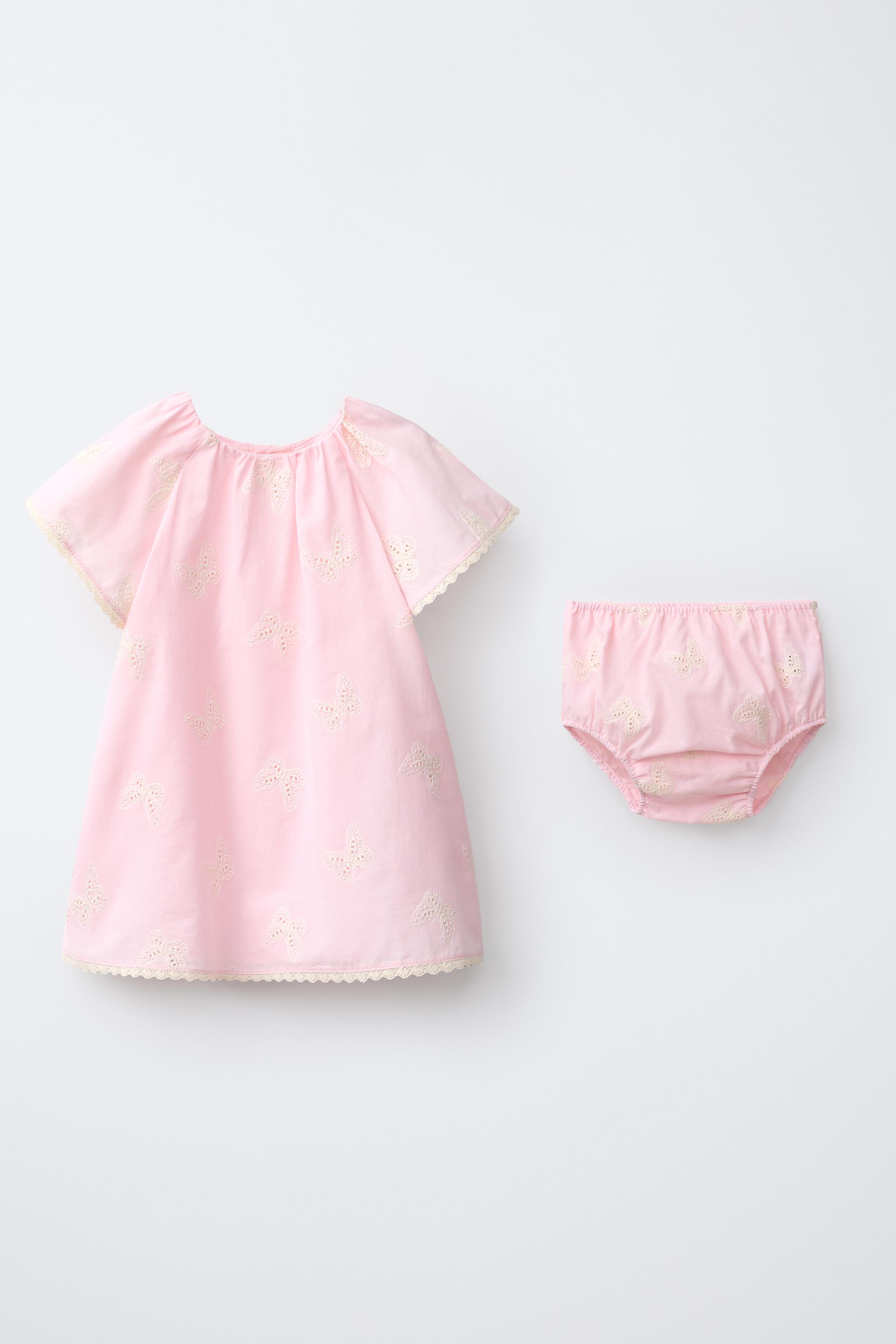 ENSEMBLE ROBE ET CULOTTE PAPILLONS BRODÉS