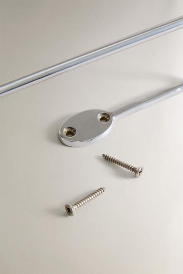 SILVER METAL BATHROOM TOILET PAPER HOLDER - Silver by Zara - Image 4