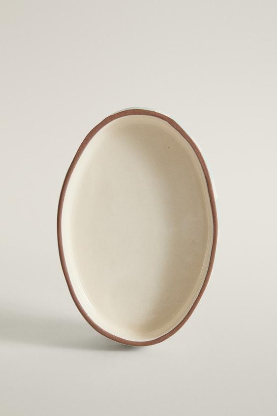 STRIPED CERAMIC BATHROOM SOAP DISH - Blue/White by Zara - Image 0