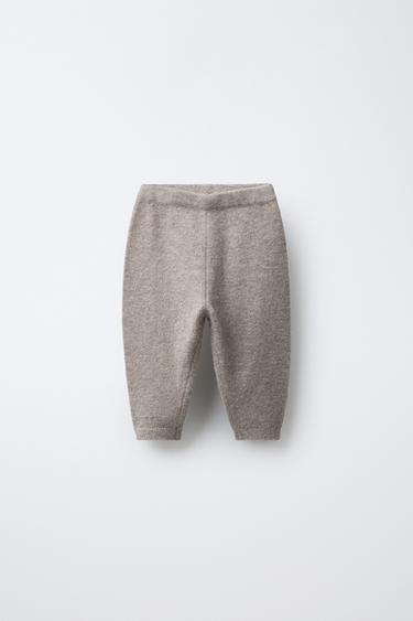 KNIT JOGGERS - Light beige by Zara