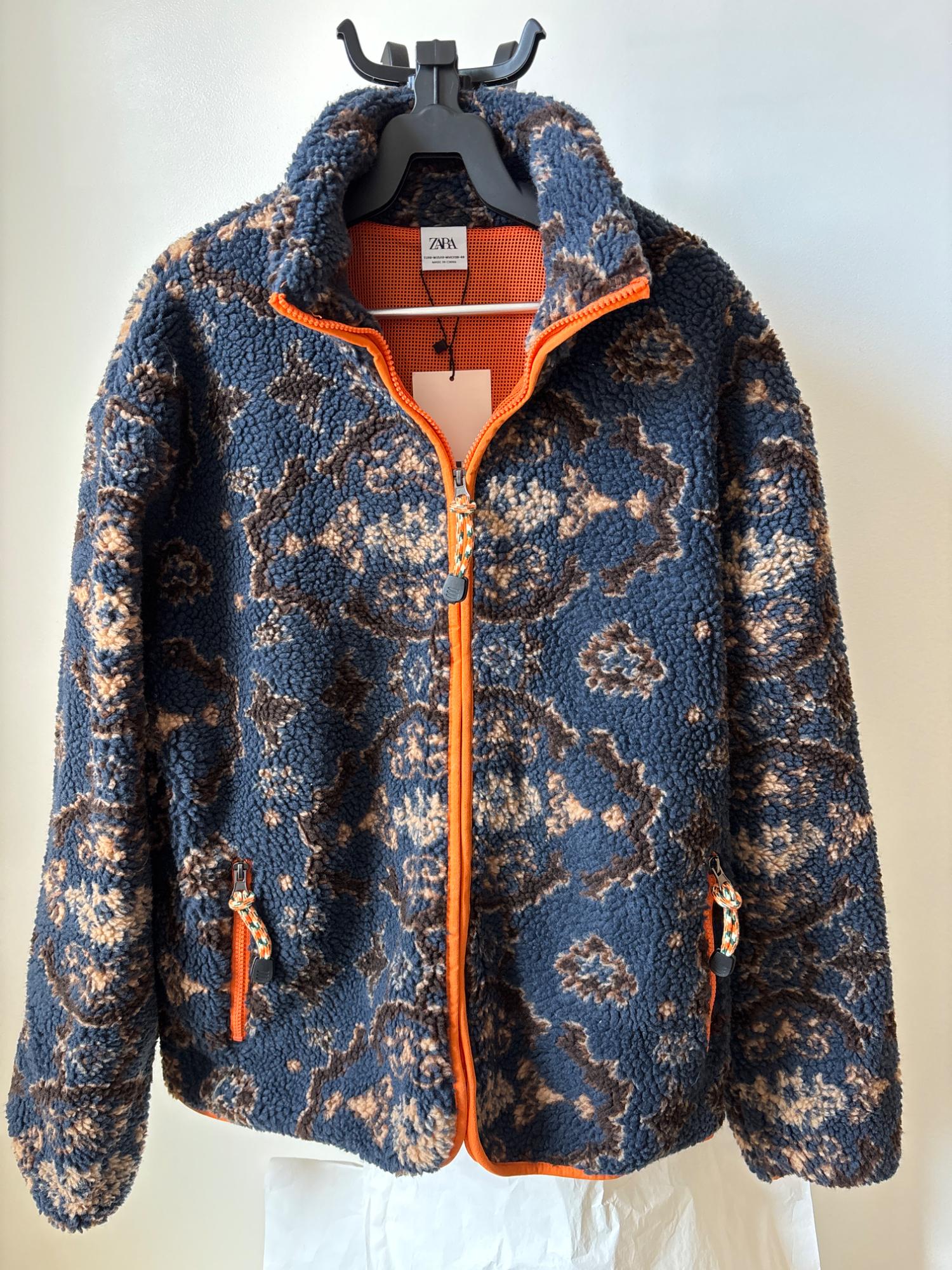 ヴィンテージ　プフ　zarabiadeco JACQUARD FLEECE JACKET SECOND HAND | Zara Preowned