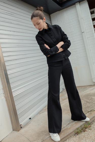 JEANS ZW COLLECTION BOOTCUT TIRO MEDIO - Schwarz von Zara
