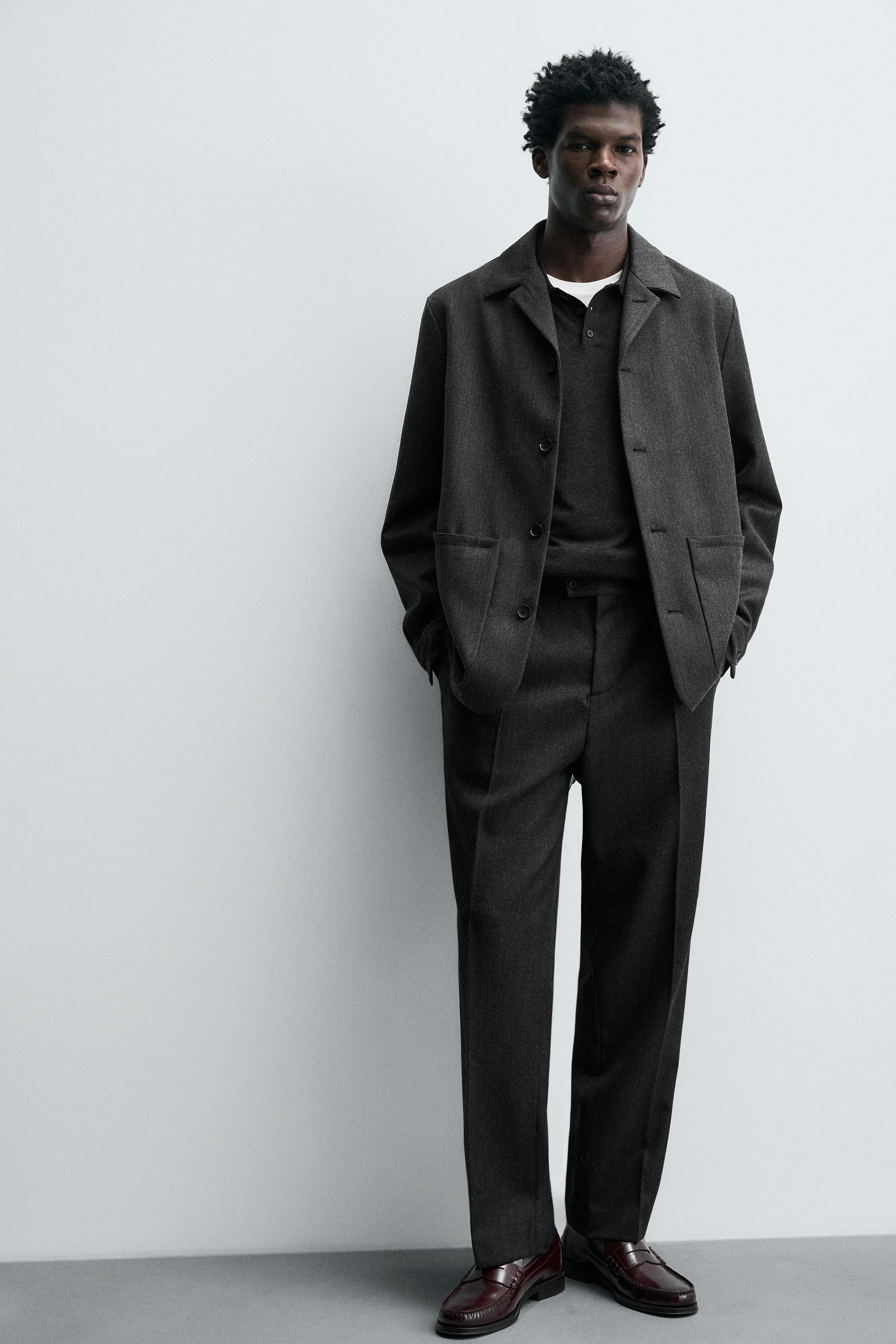 100% WOOL TROUSERS - Anthracite Grey | ZARA Australia