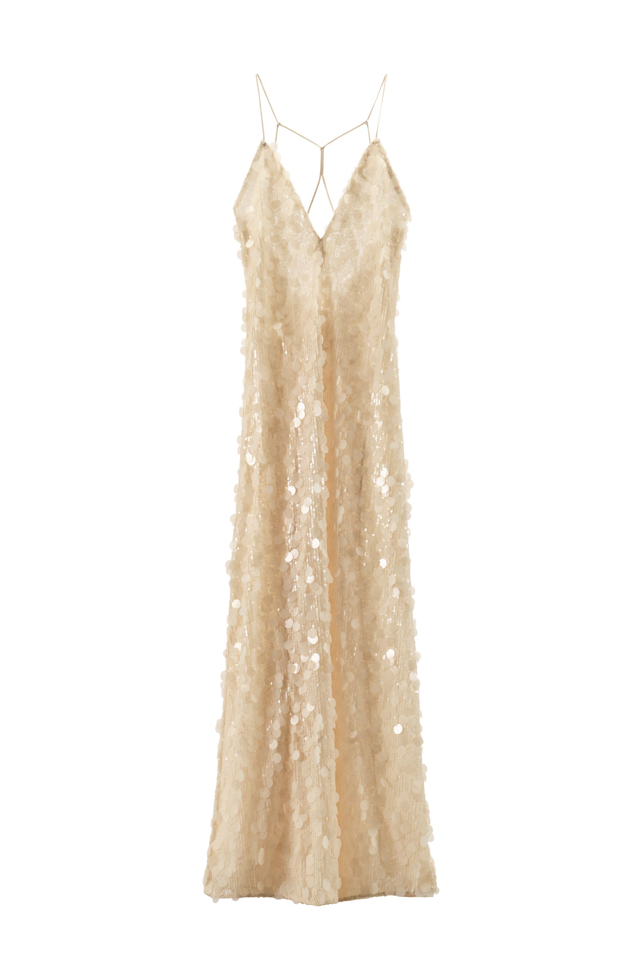 zara sequin dress australia SEQUIN AND BEAD JACQUARD DRESS - ecru-white