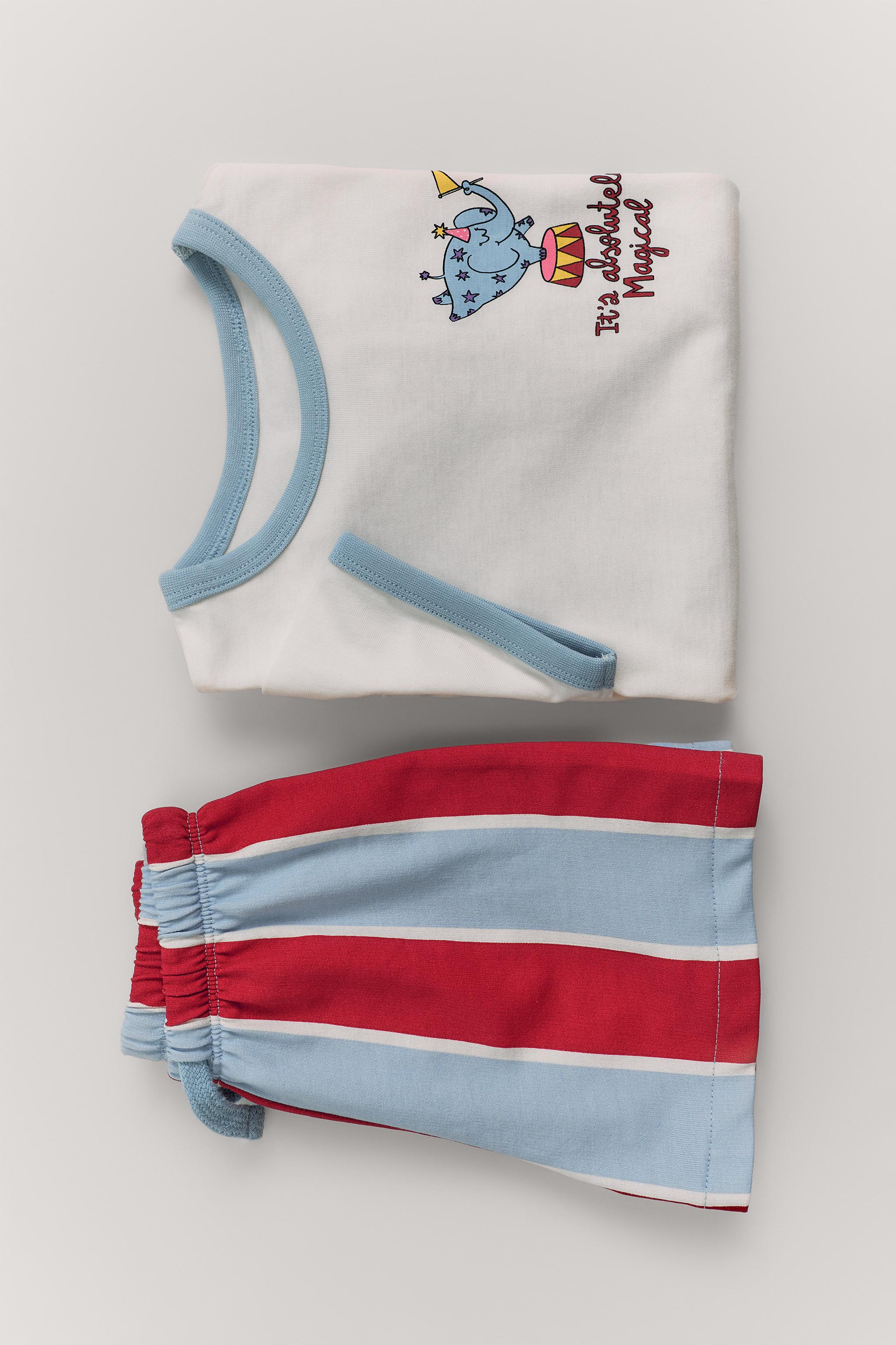 1 1/2-6 YEARS/ CIRCUS PRINT PYJAMAS — Blue