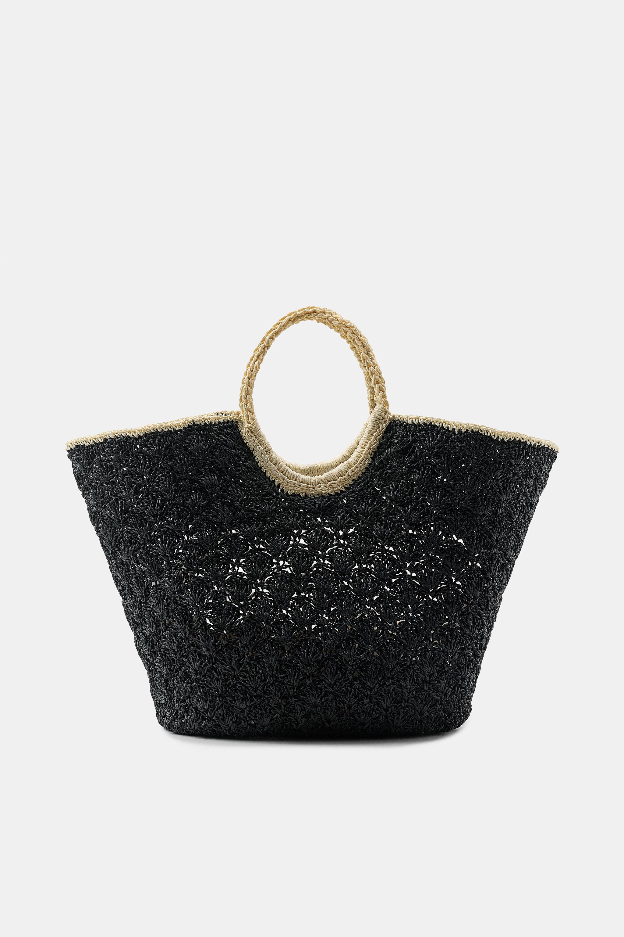 編み込みコンビネーションバスケット - ブラック | ZARA Japan / 日本