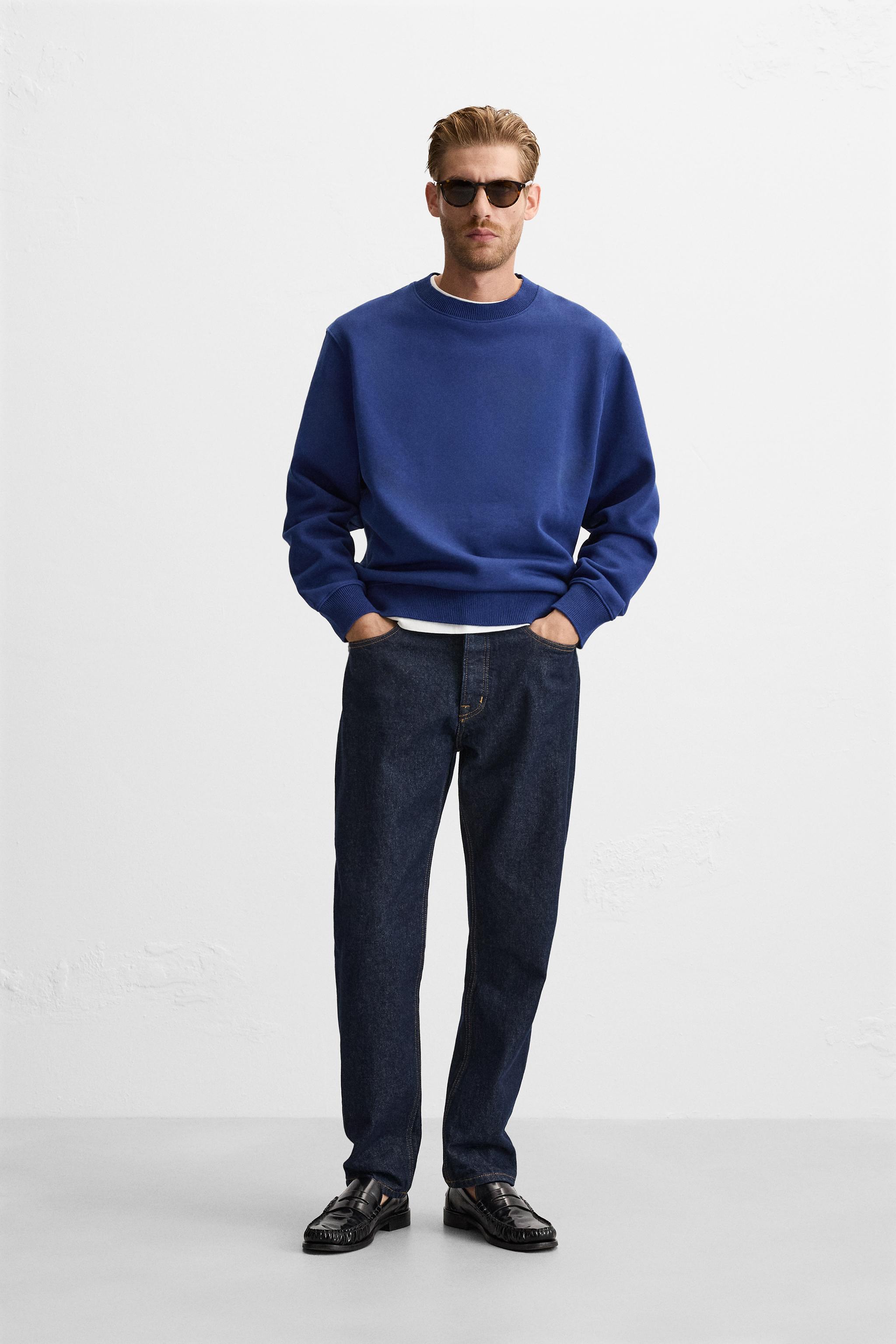 Zara crew neck sweatshirt sale