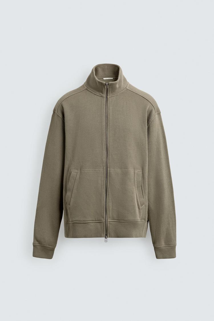 ZARA INTERLOCK RIBBED JACKET