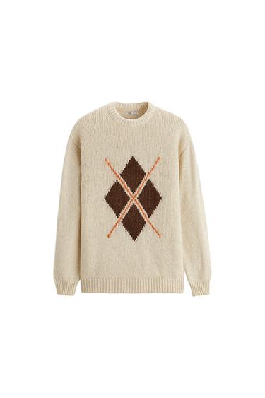 GEOMETRIC JACQUARD SWEATER