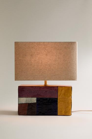 TABLE LAMP WITH MOSAIC BASE X COLLAGERIE - Dark purple by Zara - Image 1