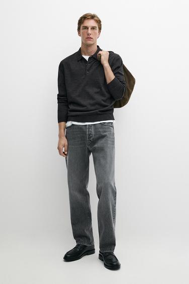 Zara Straight-leg jeans - Gray - Image 0
