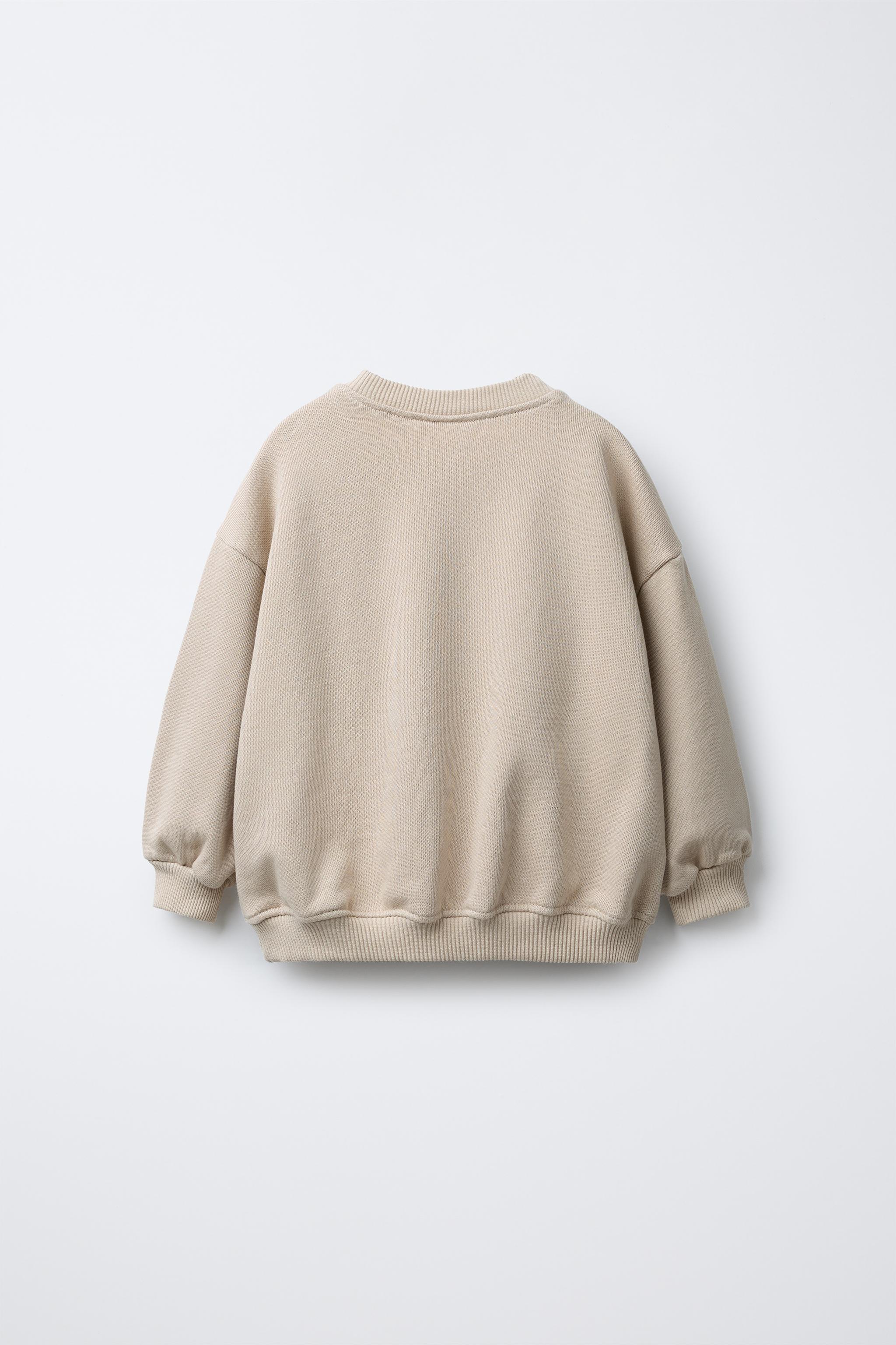 PRINTED SWEATSHIRT - Light beige | ZARA United States
