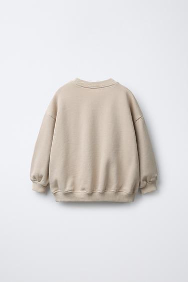 PRINTED SWEATSHIRT - Light beige by Zara - Image 1