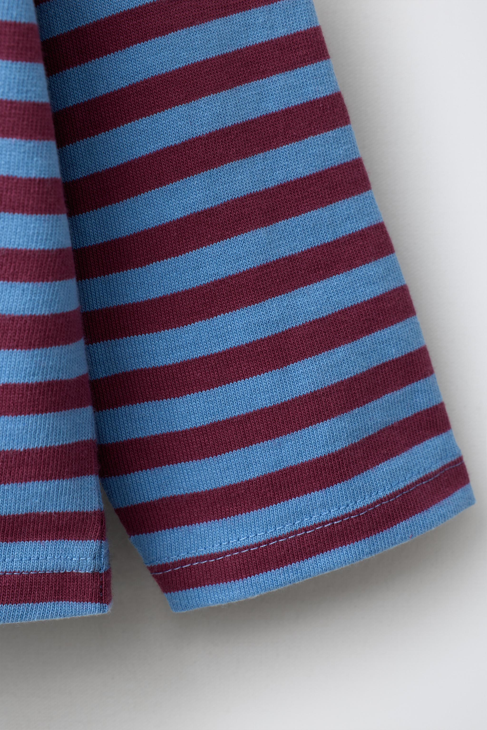 EMBROIDERED HEART STRIPED T-SHIRT