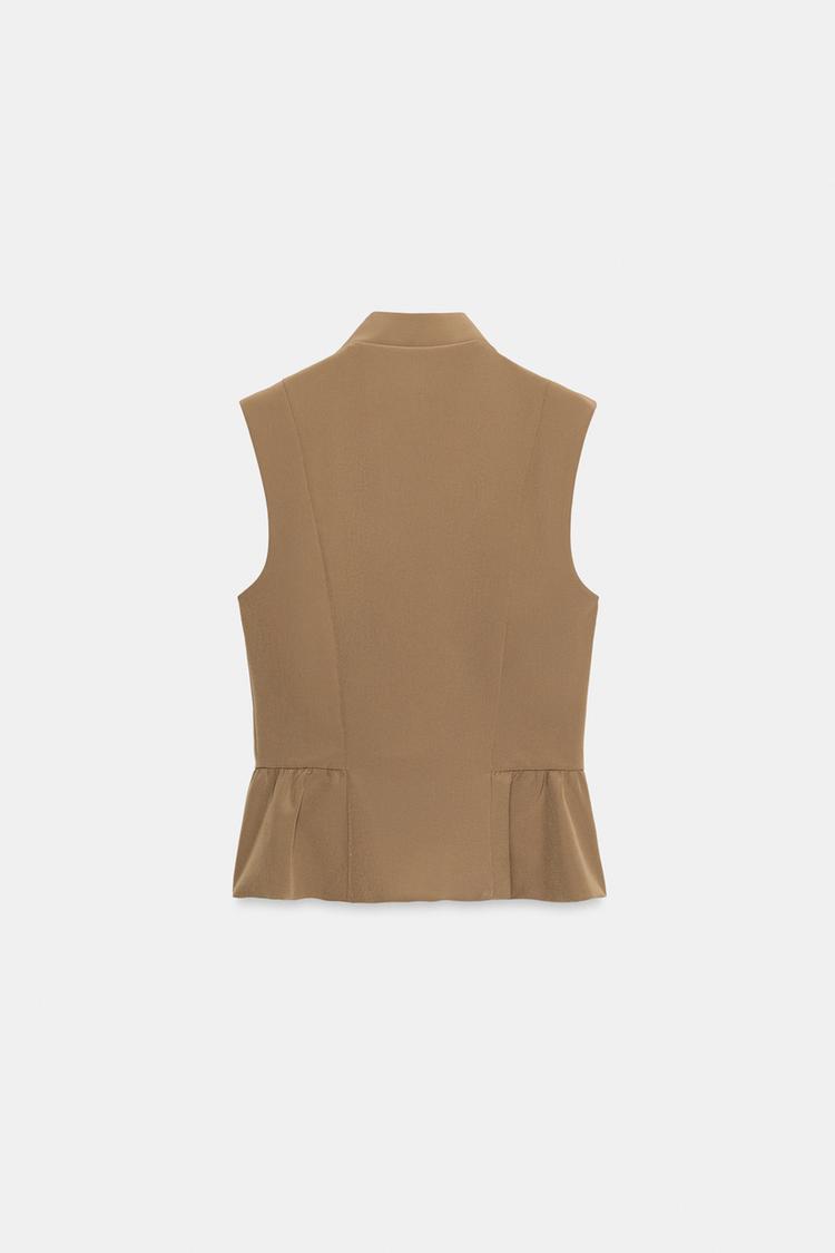 Chaleco peplum con botones 7