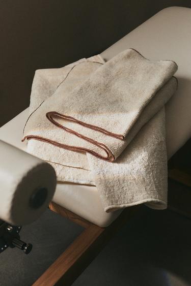 SERVIETTE DE BAIN COTON GYM - Écru de Zara - Image 5