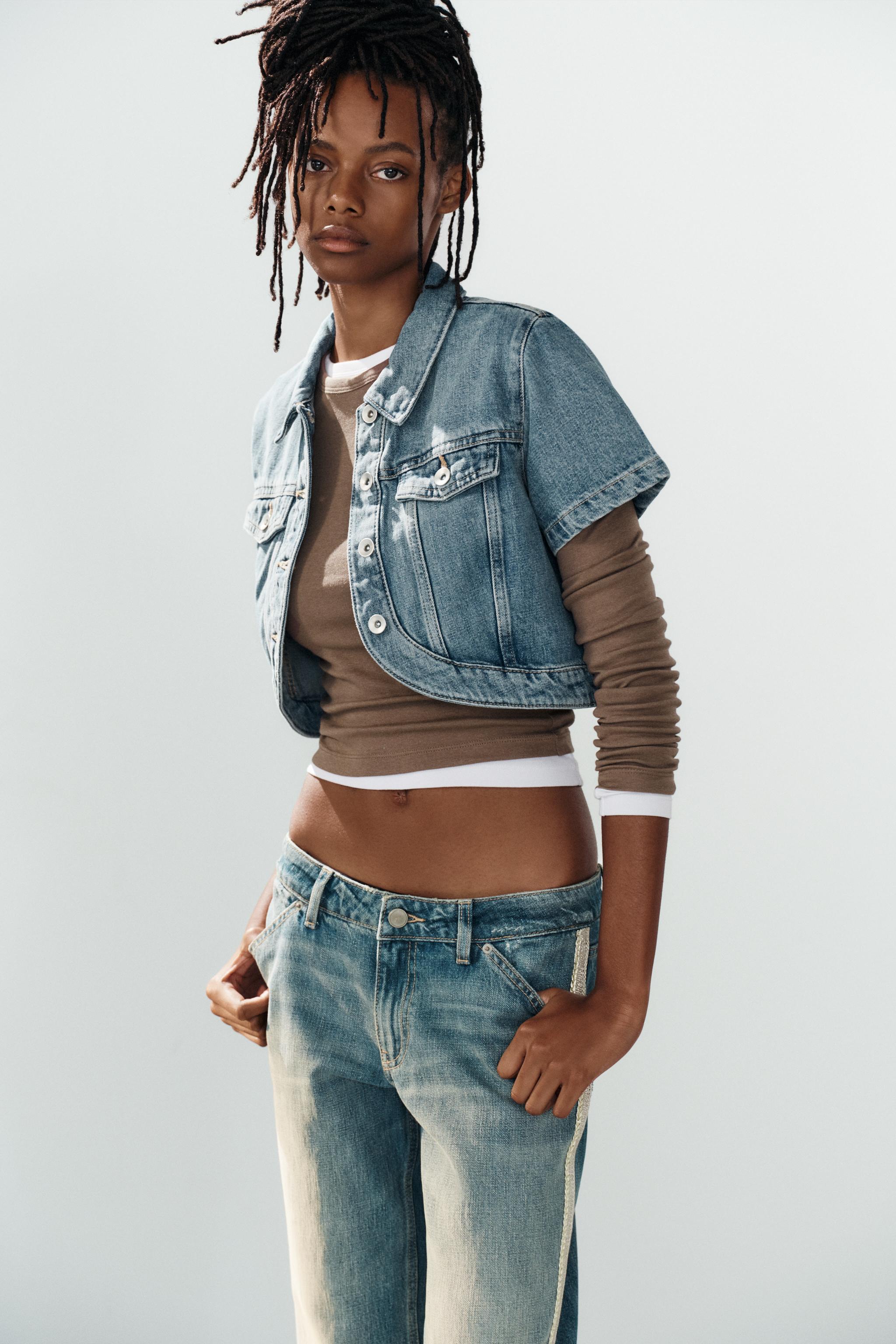 TRF MID-RISE STRAIGHT LEG SIDE STRIPE JEANS