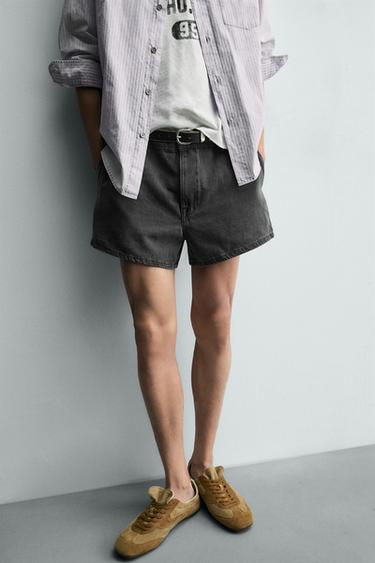 MINI SHORT EN JEAN - Charbon de Zara - Image 4