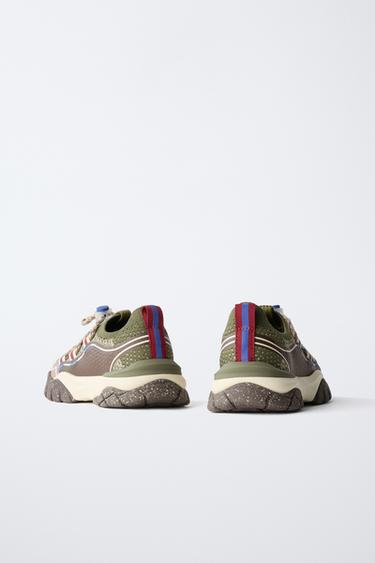SOCK-STYLE TRAINERS - Khaki Green by Zara - Image 5
