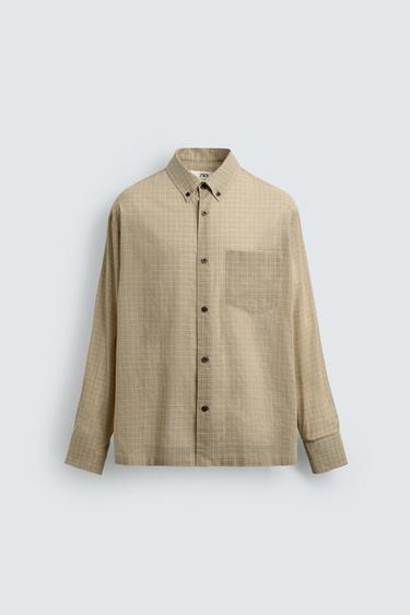 LIMITED EDITION CHECK SHIRT - Ecru/Yellow by Zara