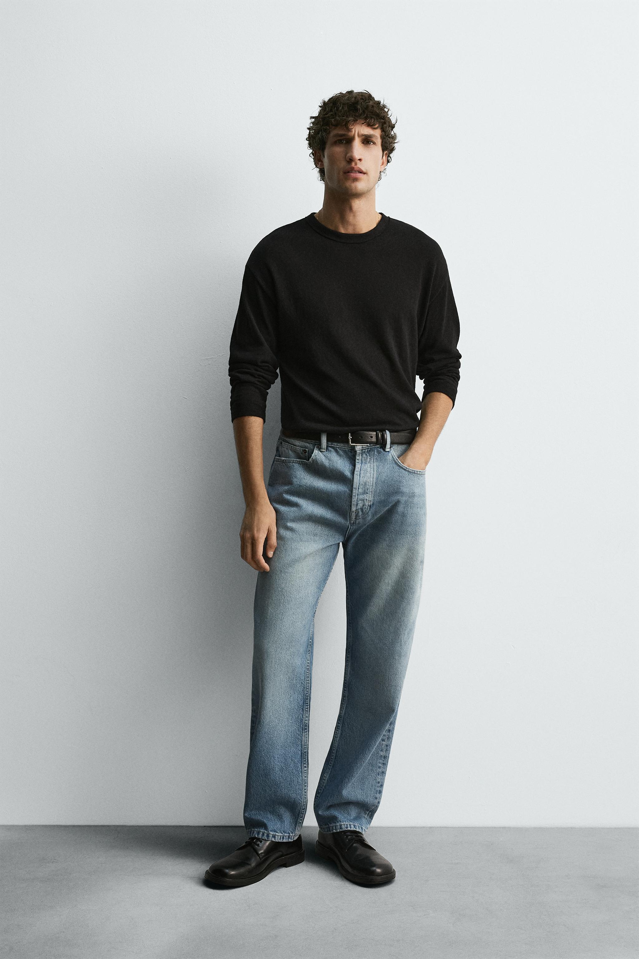 JEANS STRAIGHT ANKLE FIT - Azul-médio | ZARA Brasil