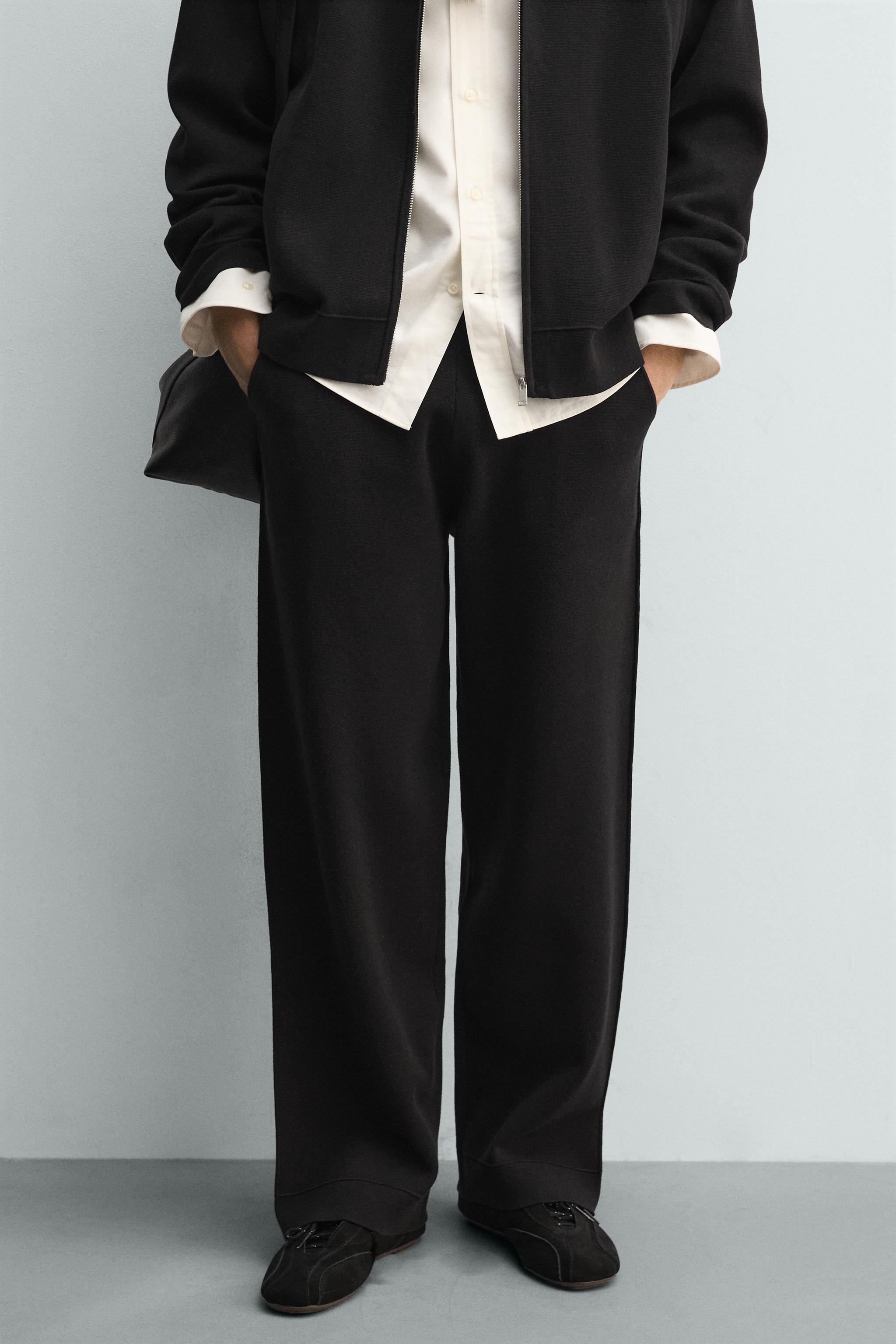 KNIT WIDE FIT PANTS