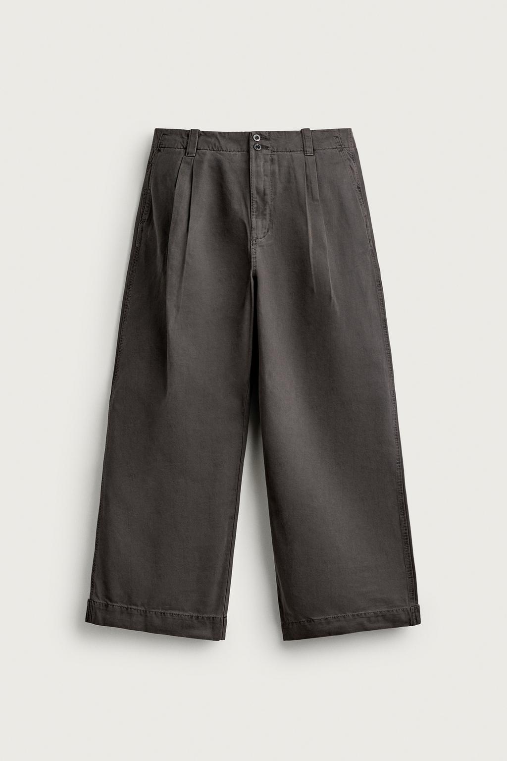 WIDE-LEG CHINO TROUSERS