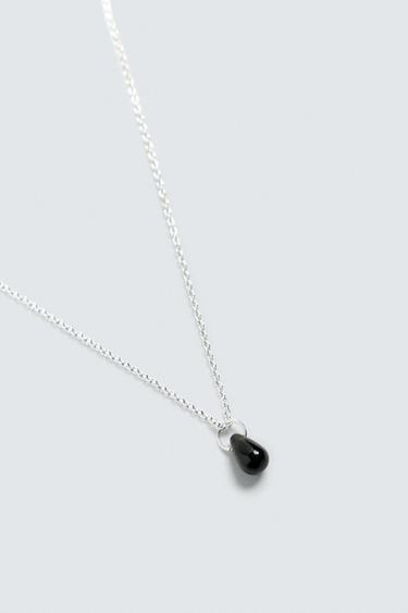 TEARDROP PENDANT NECKLACE - Silver by Zara - Image 1