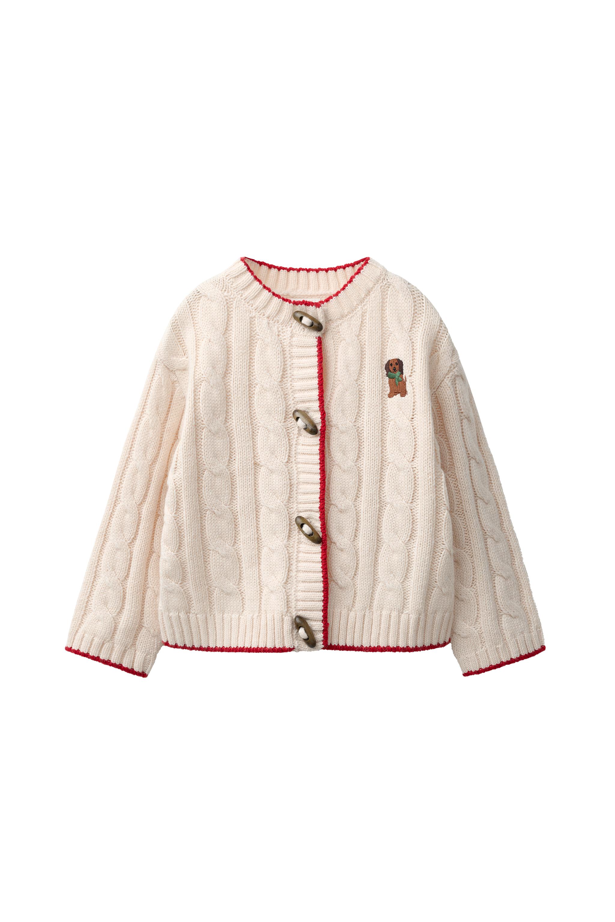 CHAQUETA PUNTO OCHOS PERRITO CON LANA
