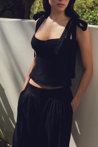TOP RICAMI FIOCCHI - Nero di Zara