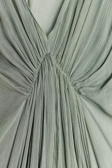 ROBE DRAPÉE ZW COLLECTION - Vert d'eau de Zara - Image 7