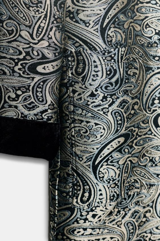 MANTEAU JACQUARD ZW COLLECTION - Gris de Zara - Image 12