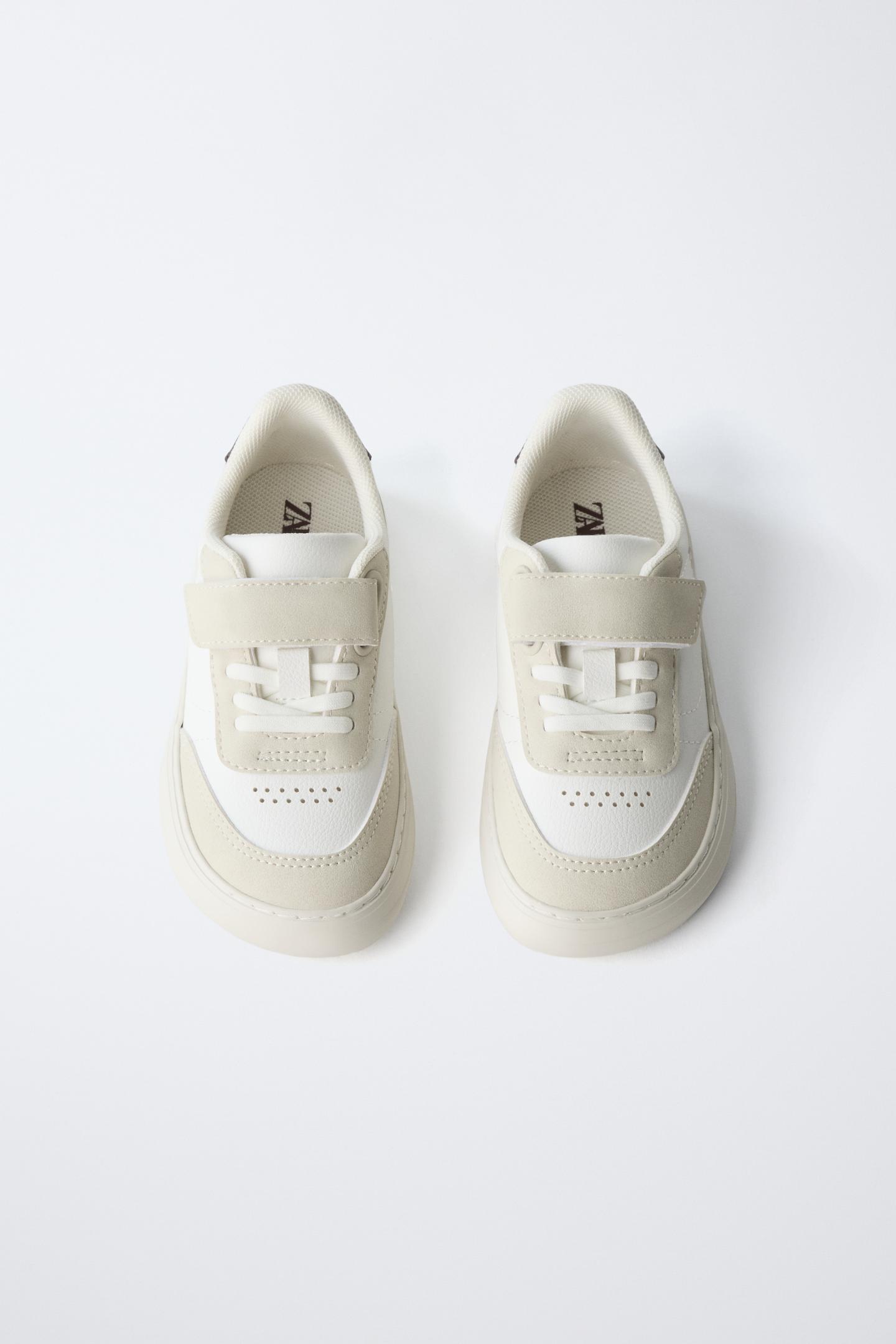Детские кроссовки Zara Contrast Barefoot, цвет: Белый — фото 9