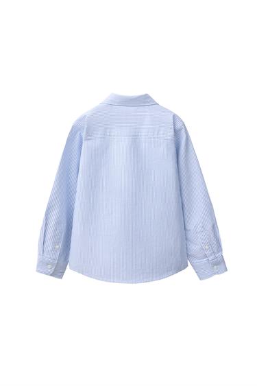 STRIPED OXFORD SHIRT — Sky blue 2