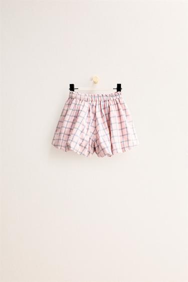 Zara ZARA TIMELESS - PLAID BALLOON SHORTS - Pink
