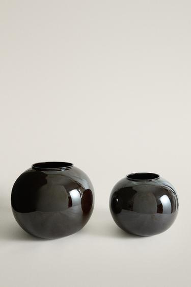 GLOSS SPHERE VASE — Brown 1