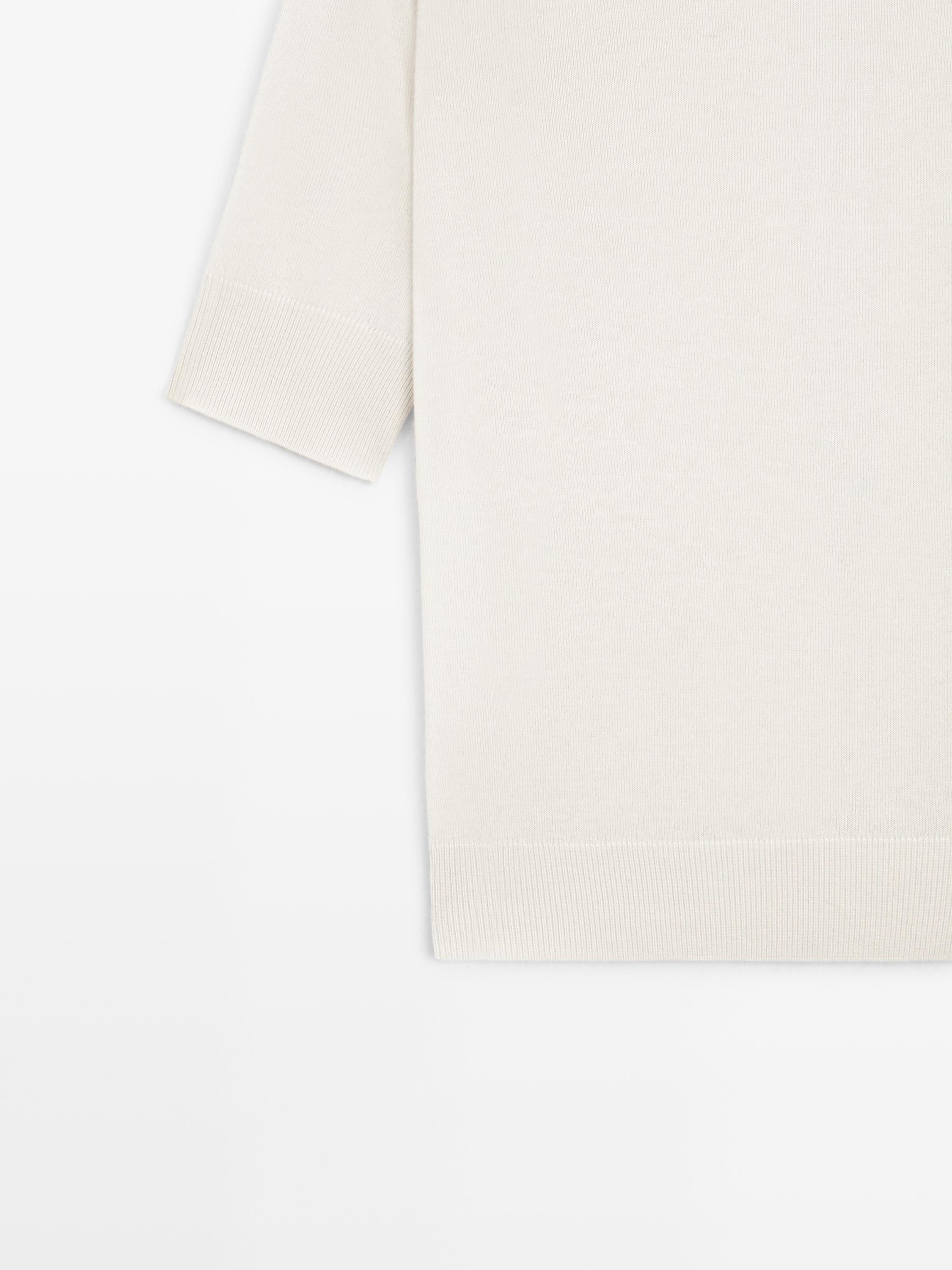 Silk blend knit sweater with back detail - STUDIO